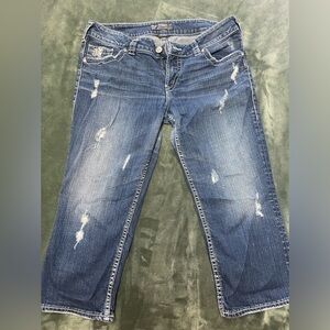 Silver suki capris Sz 33